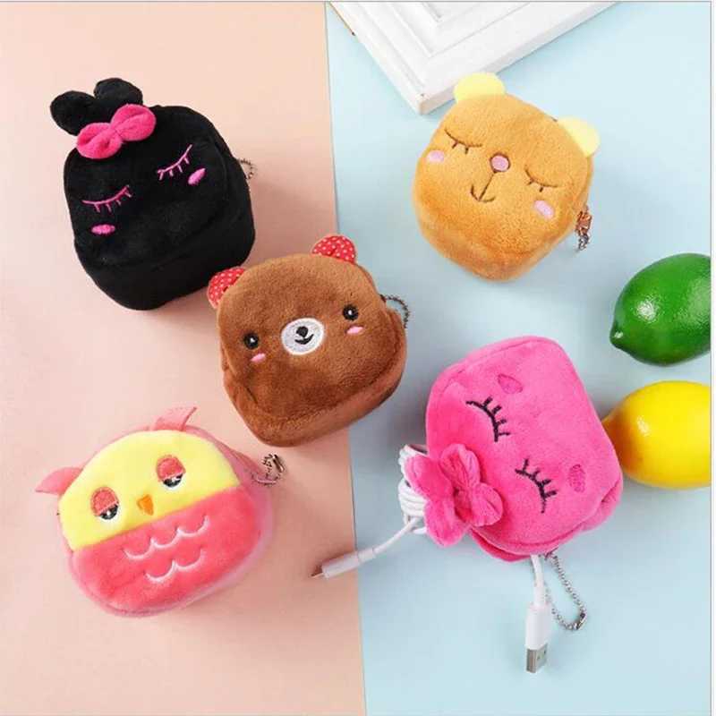 Small Cute Soft Zipper Panda Coin Purse Coin Key Bag Female Child Multifunctial Women Frog Wallets Headset Bag Christmas GiftXJ241111