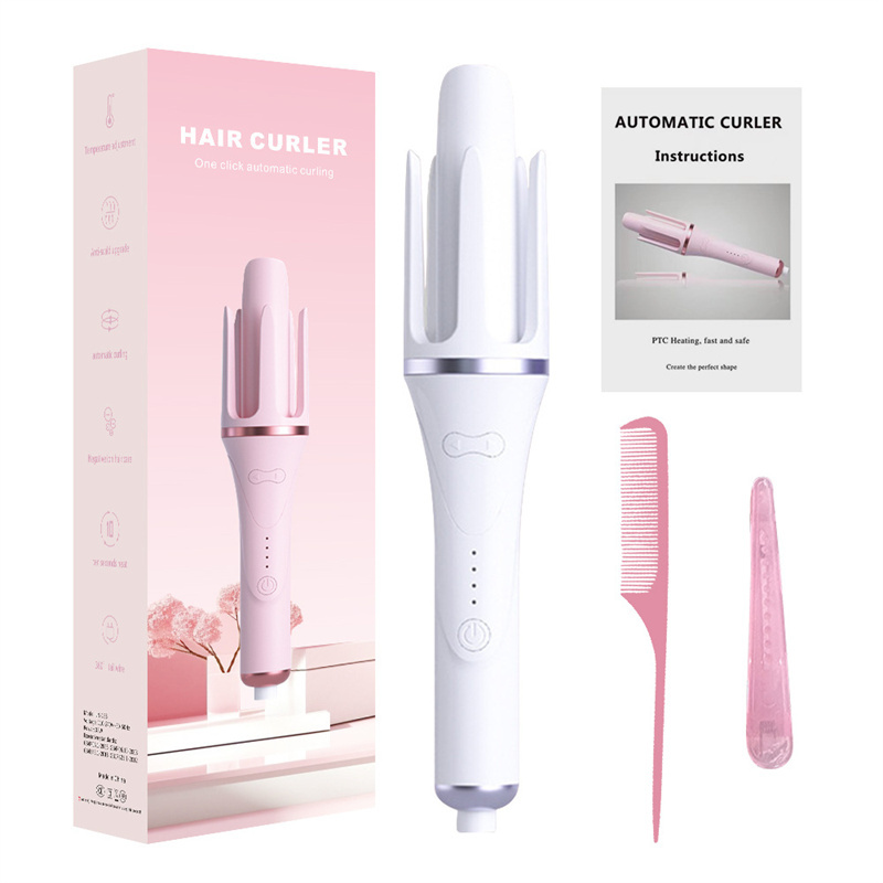 32mm Auto Curler, Iron With 4 Temperature , Automatic Shut-off, Anti-scald, Anti-tangle Rotating Curling Wand For Hair Styling Rizador Giratorio Para 