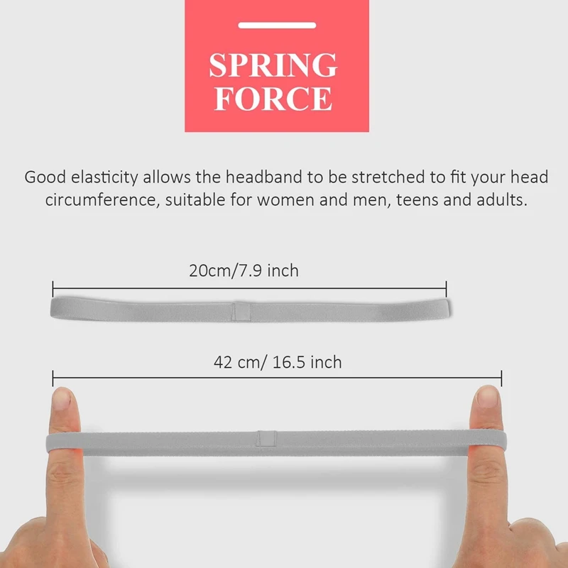 4 Pieces Solid Thick Non-Slip 2025 Elastic Sports Outdoor Headbands Hair Headbands for Men Exercise Hair Bands Sweatbands new for Women