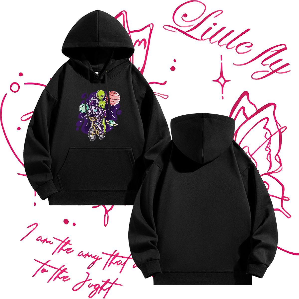 Fashion Design Men Hoodie Autumn Winter Warm Mens Hoodie Long Sleeve Soft Cartoon Print Tops Hoody Cotton 350g