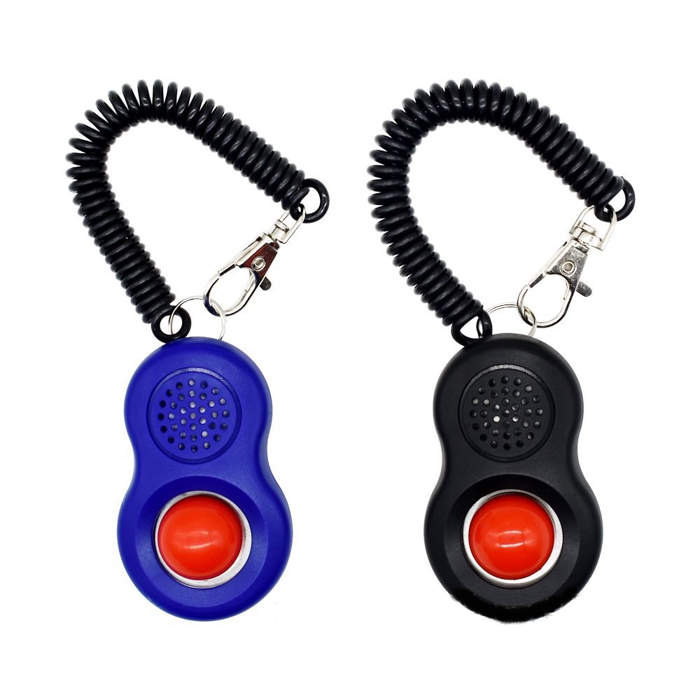 Pet Cat Dog Training Clicker With Finger Loop Wrist Band Humanized Scientific Professional Design Pet Tool Set