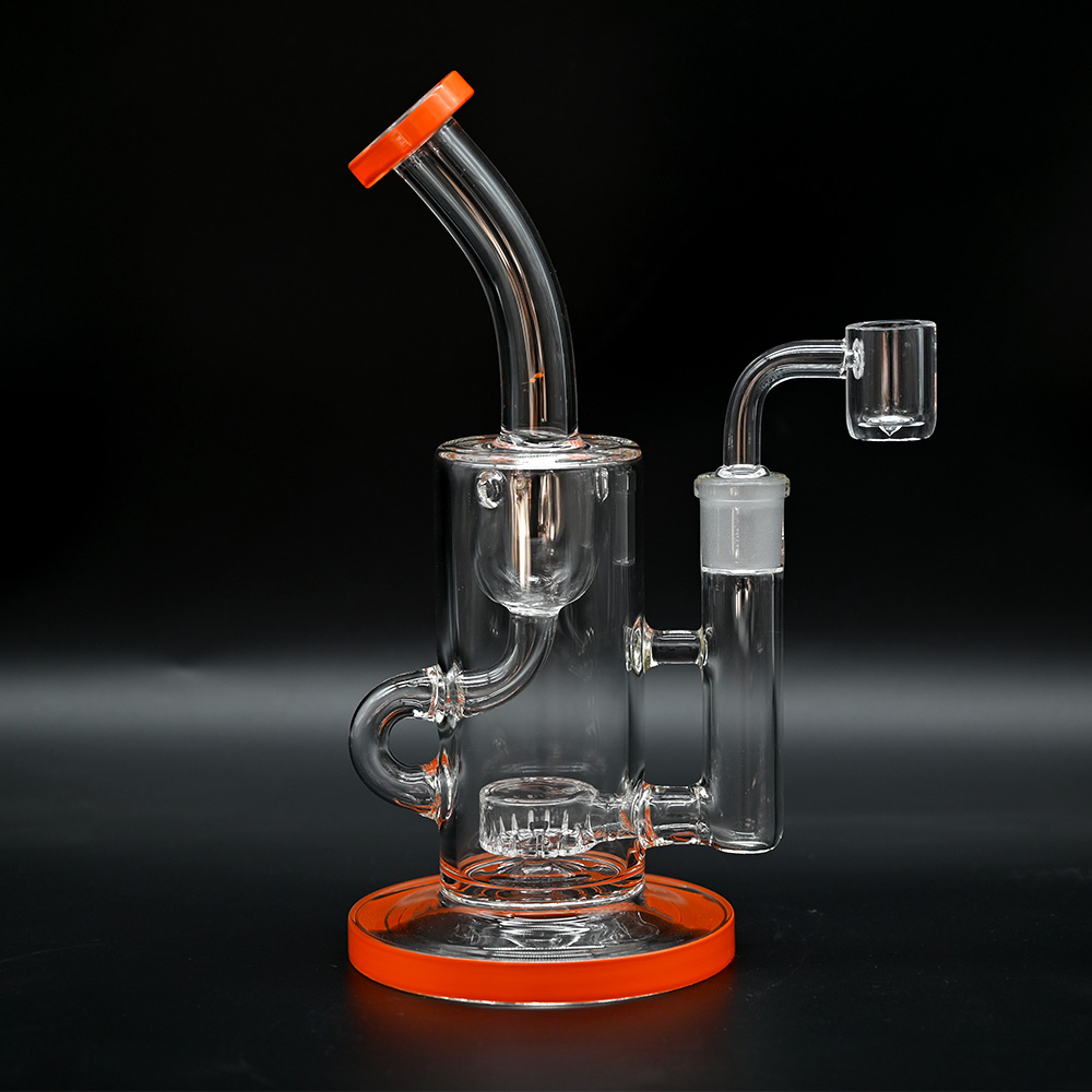 Glass Percolator Bong,Recycler glass Dab Rigs With Quartz banger,Color Percolator Glass pipes,Borosilicate Glass Water Pipes,Smoking Accessaries,Hippi