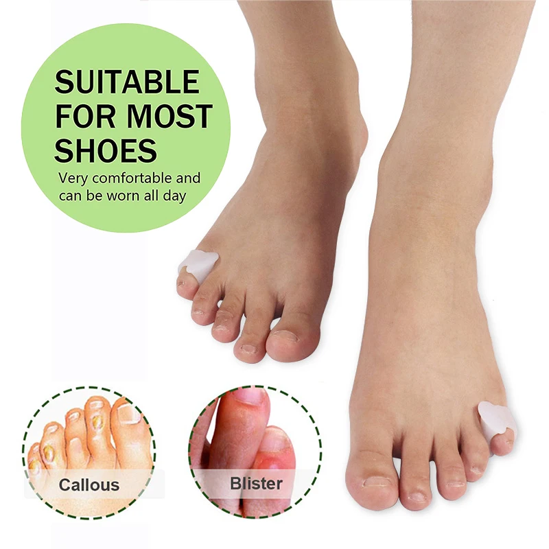 Pexmen 2Pcs/Pair Gel Toe Separator Pinky Toe Spacers Little Toe Protector new 2025 for Preventing Rubbing Relieve Pressure Foot Care Tool