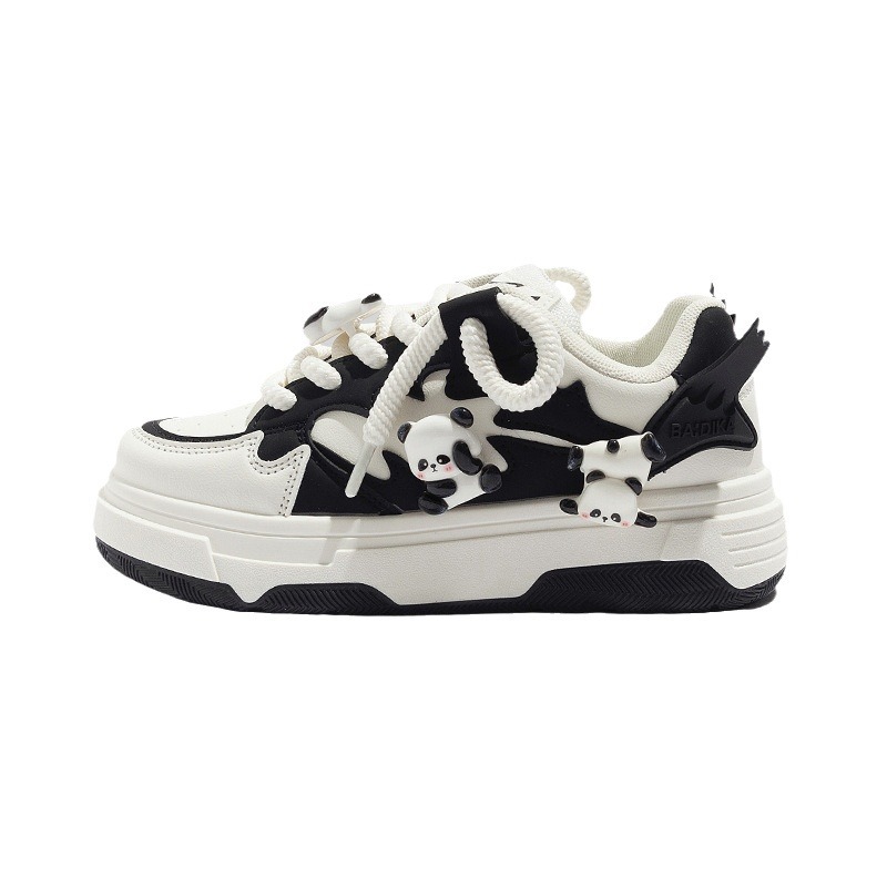Women's Spring and Autumn New Panda Thick soled Sports and Leisure Board Shoes Free Shipping