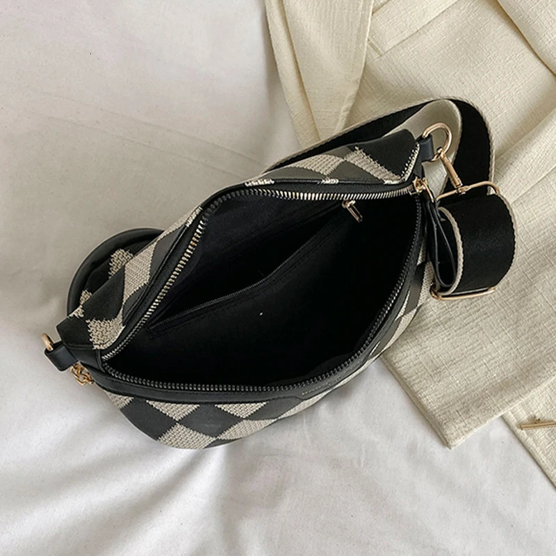 2 Set Casual For Women Travel Crossbody Chest Zipper Pouch Banana Waist Bag Brown Black Leather Fanny Pac 241031 1d71