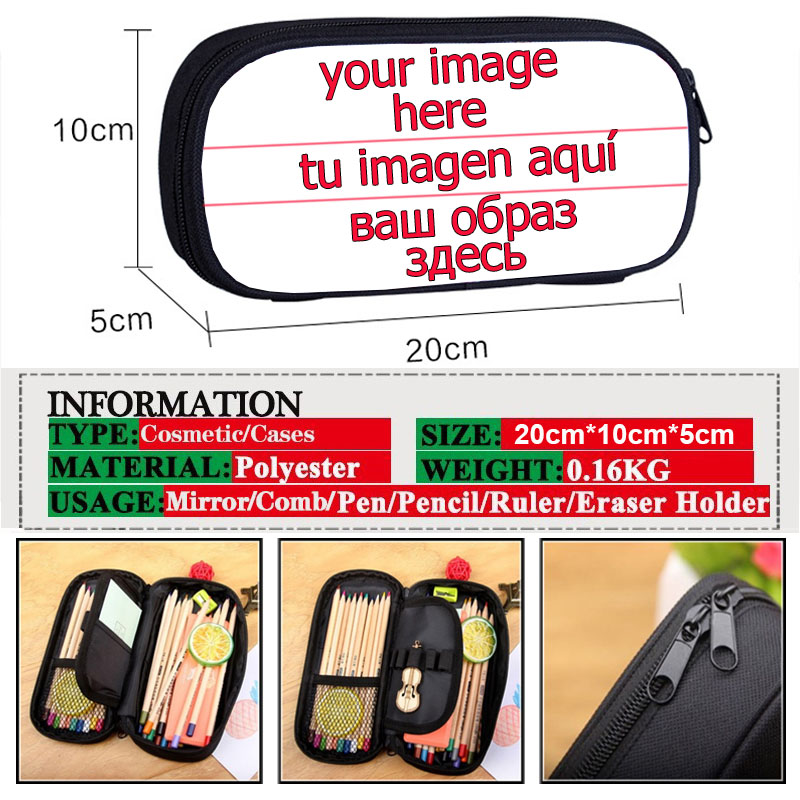 Fighter Plane Battleplane Aircraft Carrier Print Cosmetic Case Pencil Bag Boys Girls Stationary Bags Pencil Box School Case Gift
