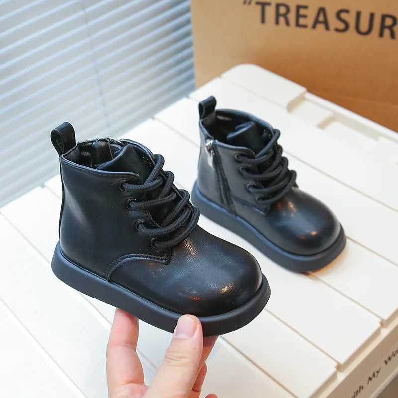 Little boy fashion childrens autumn leather boots 2-10 year old boys ankle boots mocha nude boots brown M241102