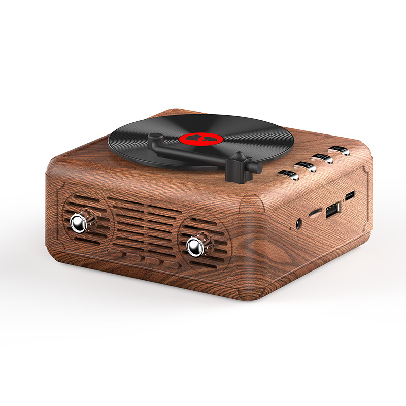 Retro Jukebox Mini Bluetooth Speaker Portable Wireless Stereo Bass USB/TF/AUX/FM Radio With Retail Box
