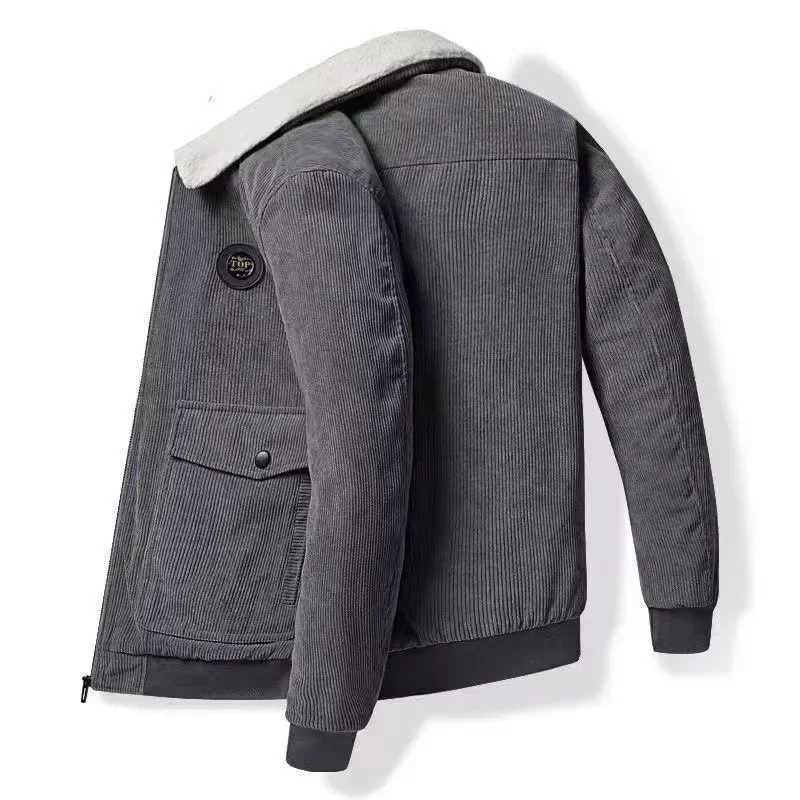 Mens winter long sleeved thick wool jacket new warm autumn/winter clothing cutting jacket casual scene jacket W241102