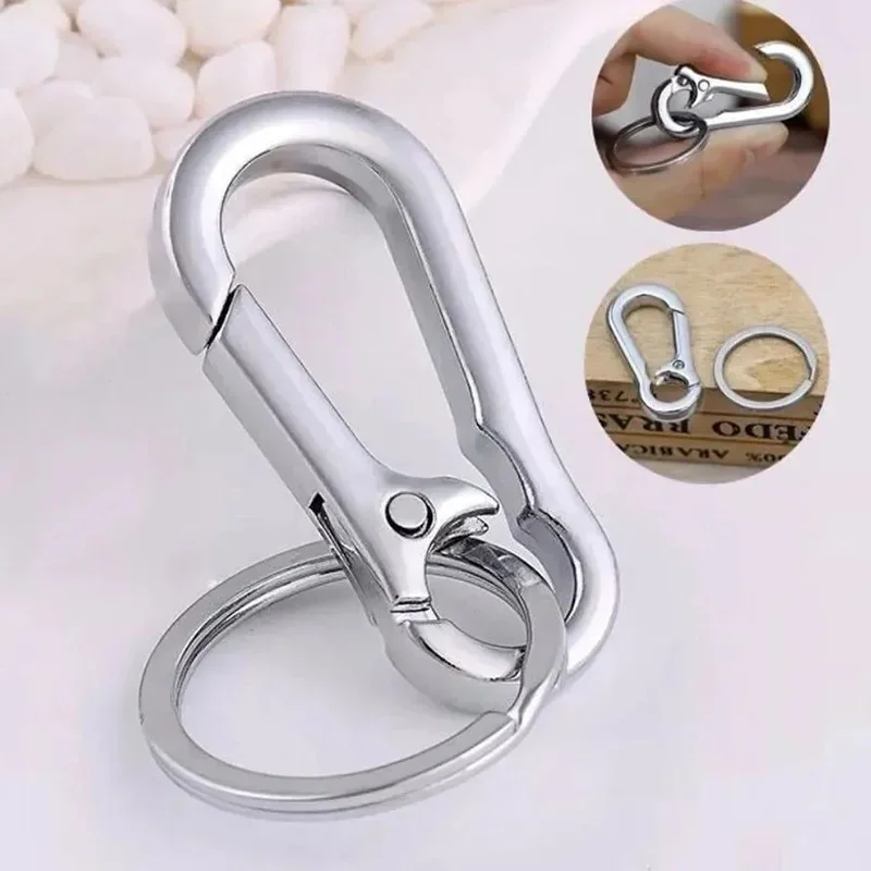 1/5PCS Gourd Buckle Keychain Climbing Hook Car Keychain Strong Carabiner Shape Keychain Accessories 2025 Metal new Vintage Key Chain Ring