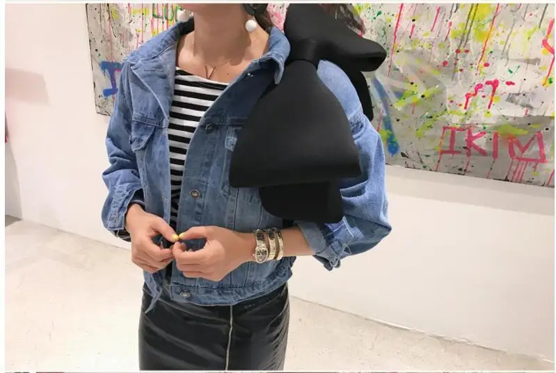 1 female Valentines Day handbag big bow day clutch bag evening party clutch black handbag shoulder bag Bolsas Feminina 241031