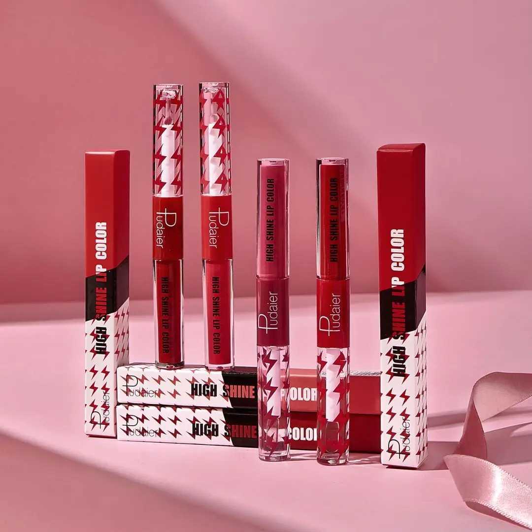 16 color double-sided lipstick gloss non stick 16 hour long lasting liquid lipstick moisturizing lipstick cosmetic care W241101
