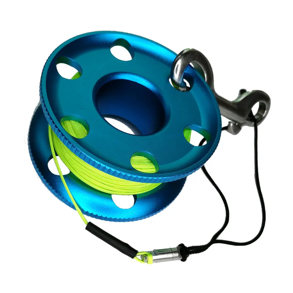 110cm SMB Safety Sausage Diving Safety Kit 30M Line Diving Finger Reel Spool for Underwater Diver Snorkeling Cave