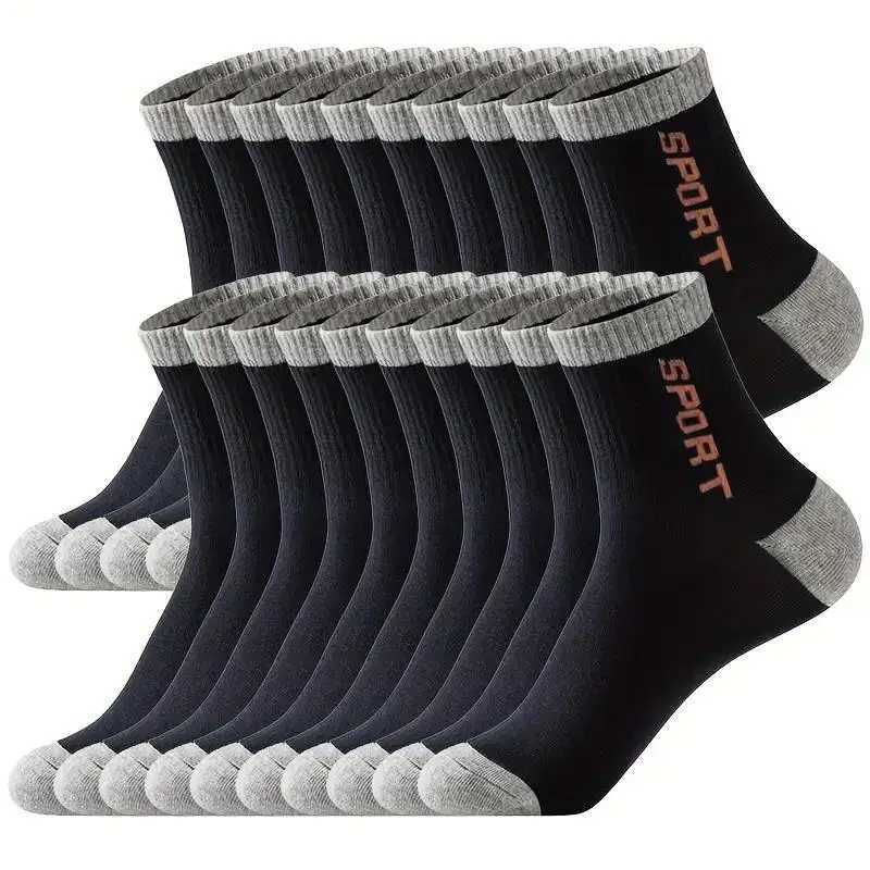 Mens Mid Crew Sport Sweat-absorbing Comfy Breathable For Mens Basketball Training Running Outdoor Activities LX241102