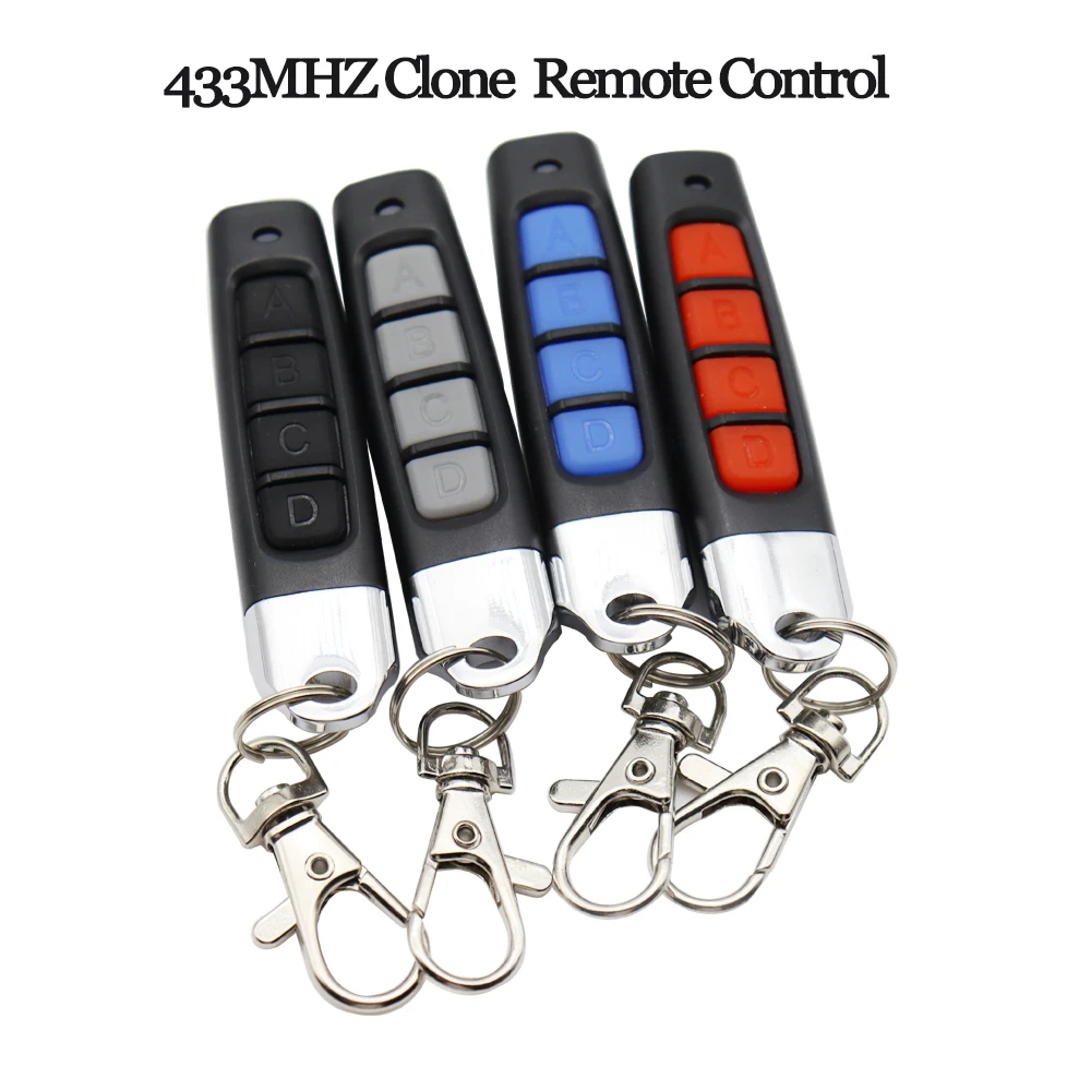Door Remote Control 433Mhz Universal 4 Keys Copy Garage Remote Control Cloning Electric Gate Remote Controller ddmysmile Duplicator Key Smile