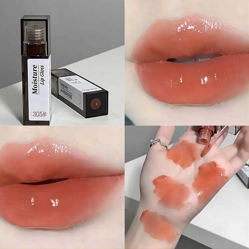 Gege Bear moisturizing lip gloss transparent high-quality tube long-lasting non stick glass vegan coloring lip gloss W241101
