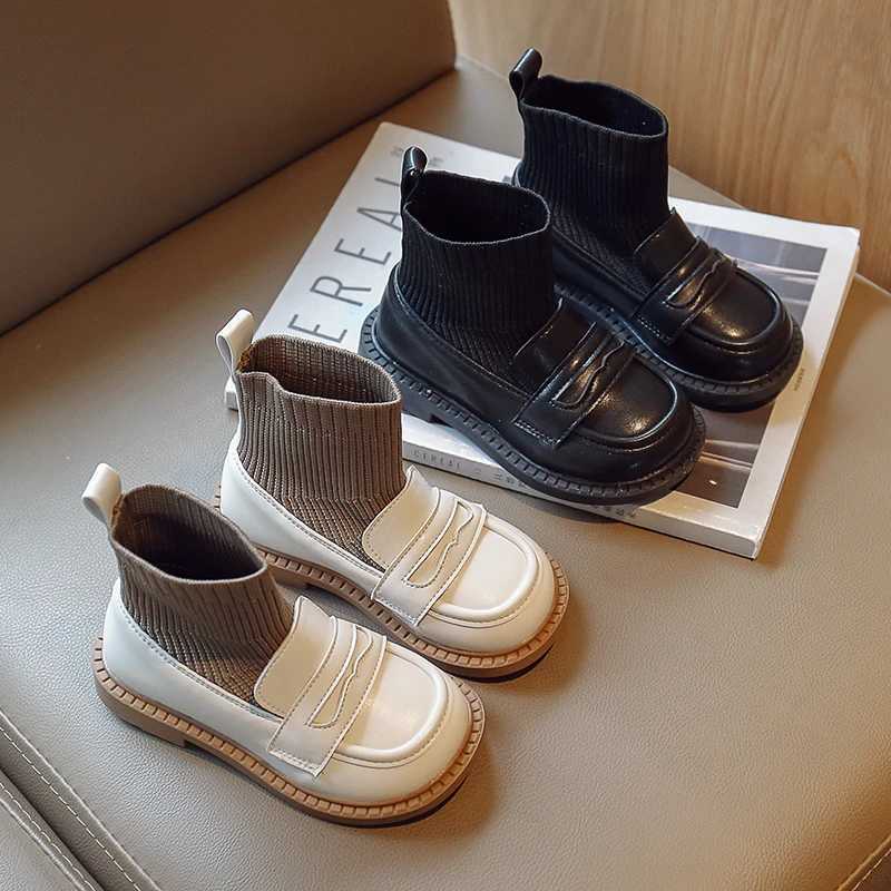 Childrens Girls Socks Boots Versatile Soft Breathable Simple Anti Slip Soft New UK Uniform School Shoes Childrens Princess Shoes M241102