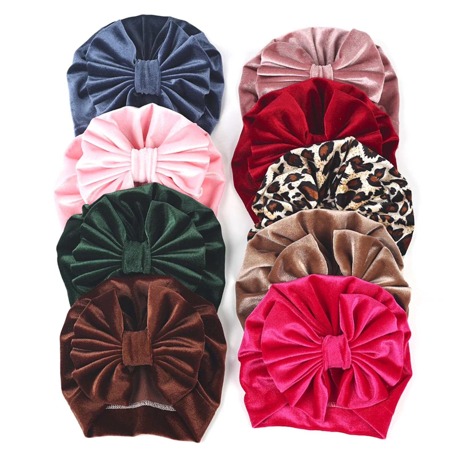 Newborn Veet Hats, Solid Color Bowknot Warm new Soft Autumn Winter 2025 Cap for Baby Boys and Girls