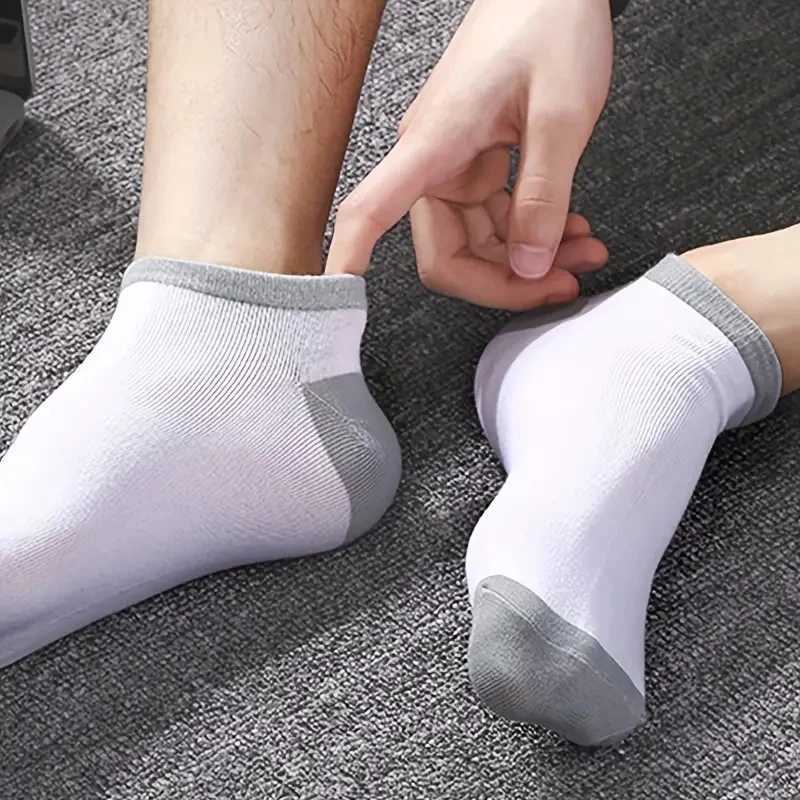 10/20/30 Pairs of Mens Fashionable Color Blocked Low Cut Breathable and Comfortable Sweat Absorbing Outdoor Mens LX241102