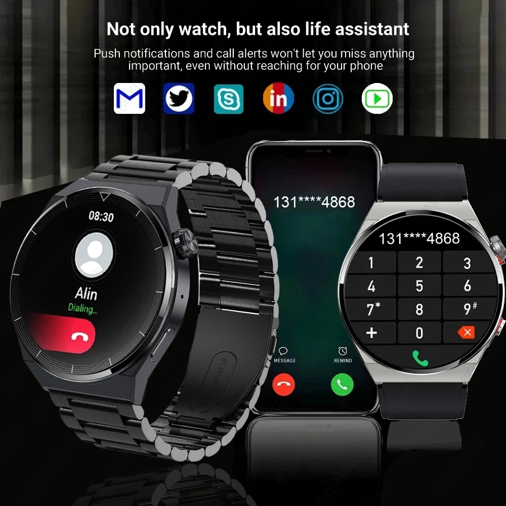 2024 New NFC Smart Watch Men GT3 Pro AMOLED 1.36" 390*390 HD Screen Heart Rate Bluetooth Call IP68 Waterproof Sports SmartWatch