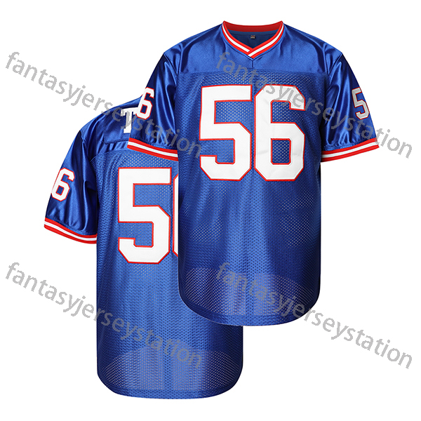 #56 Embroidery Men's Short Sleeve Loose V-neck American Football Jersey, Outdoor Rugby Jersey For Team Training