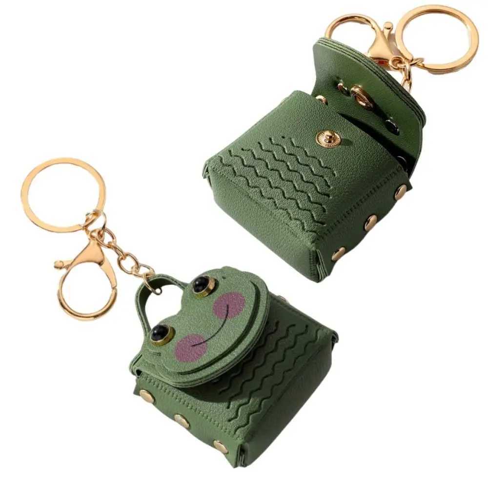 Creative Cute Carto Frog Wallet Storage Bag Portable Coin Purse Keychain Key Earphe Organizer Pouch Zipper BagXJ241111