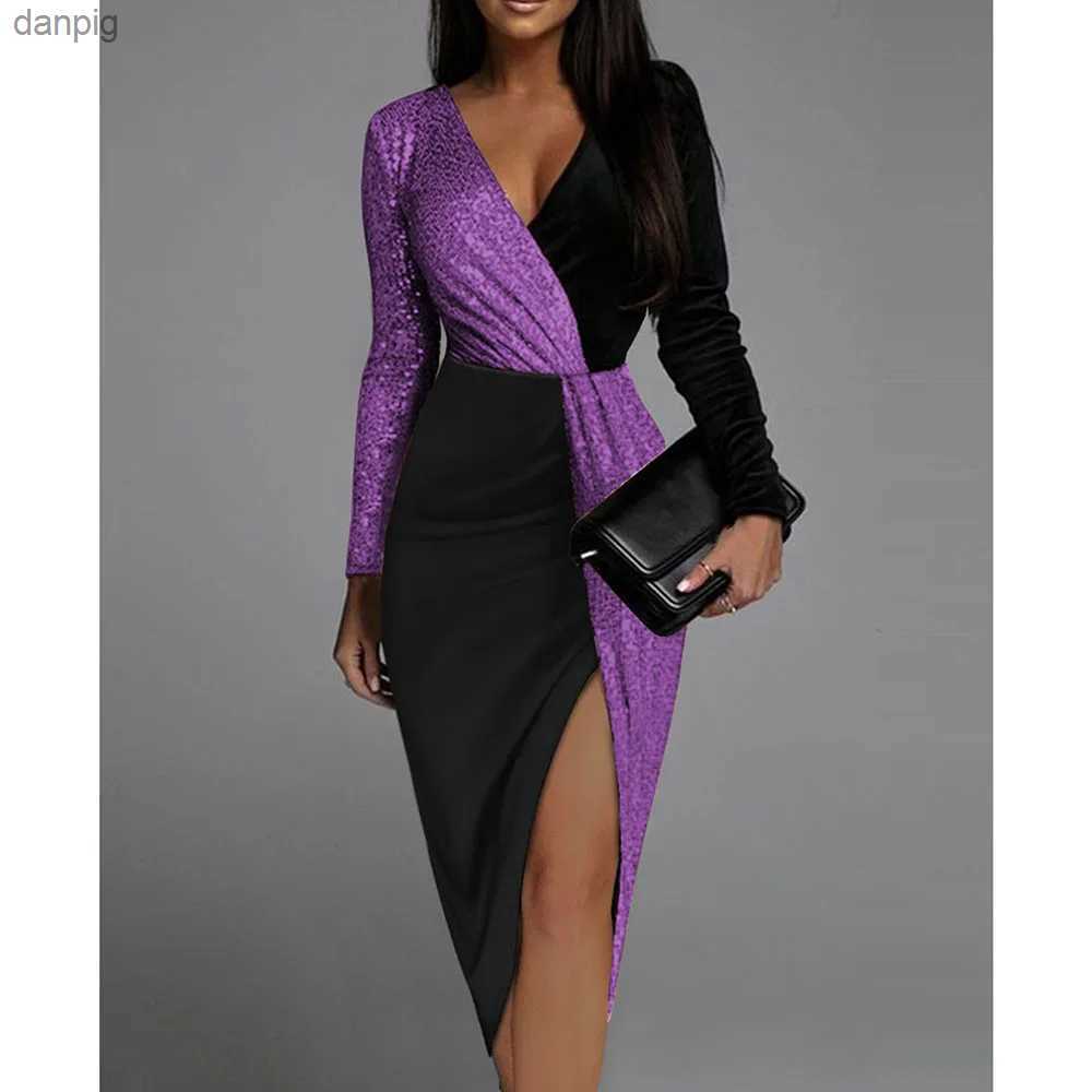 Urban Sexy Dresses Plus Size Formal Occas Long Dress for Women Clothing 2023 Autumn Skirt for Female Evening Party Oversized Elegant Dress Y240402