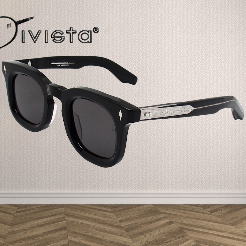 Devaux 43-27 Acetate Sunglasses Designer Handmade TOP Quality High Round Glasses Thick Retro Vintage Steampunk for Men Women Optical Handcrafted in Ja