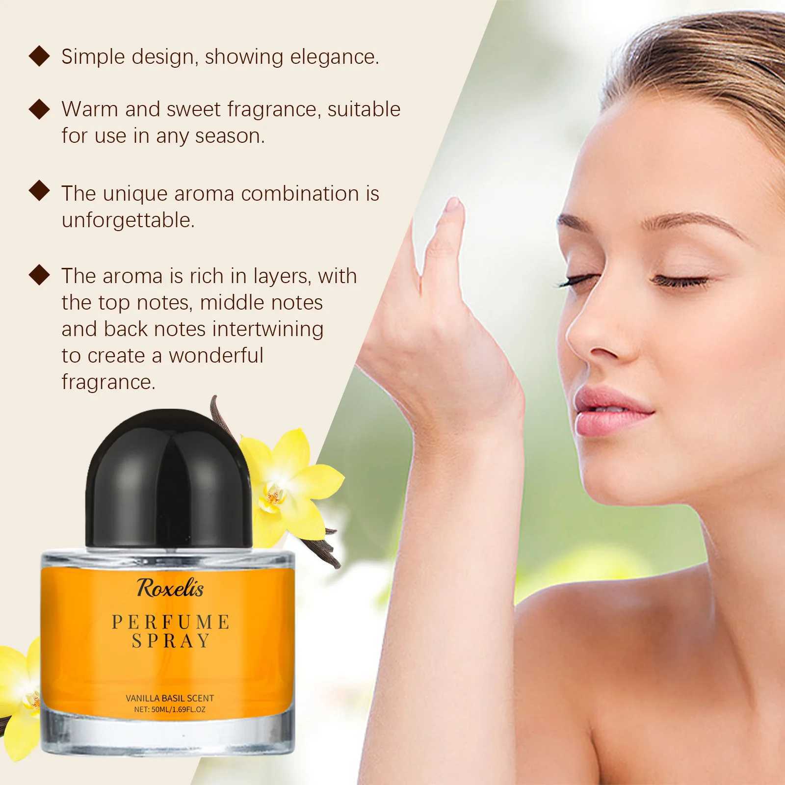 Vanilla basil perfume spray attracts mens scent Long lasting perfume Daily dating female pheromone perfumeW241102