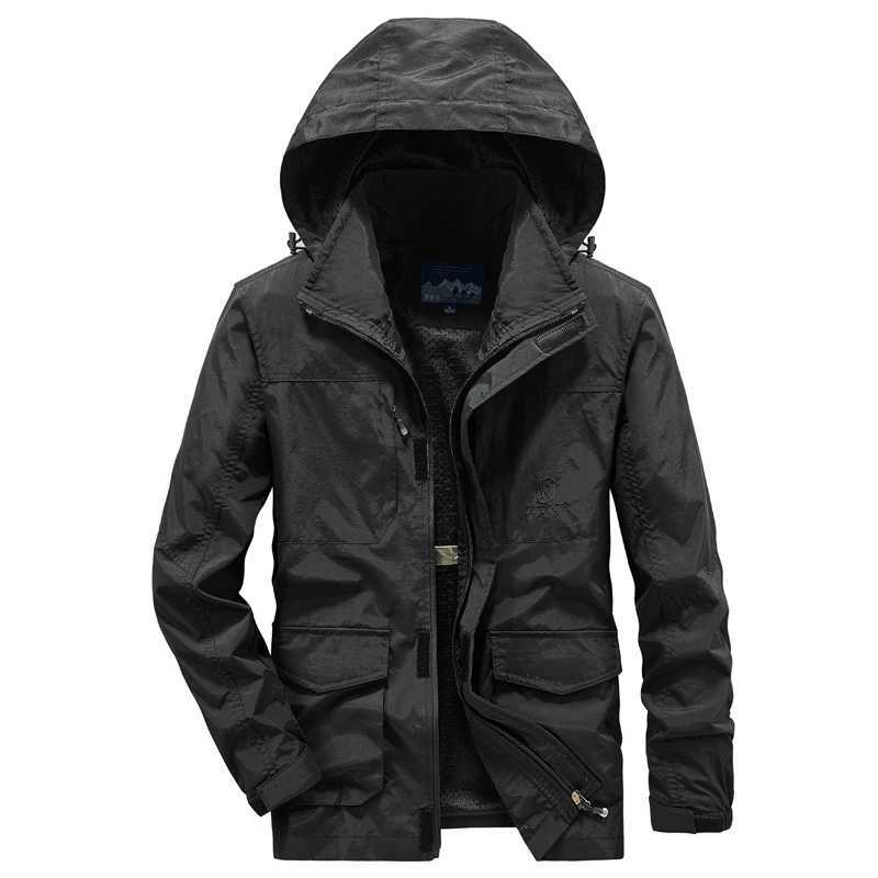 Mens lightweight casual soft shell windproof jacket hooded mens spring and autumn sportswear campus jacket W241102