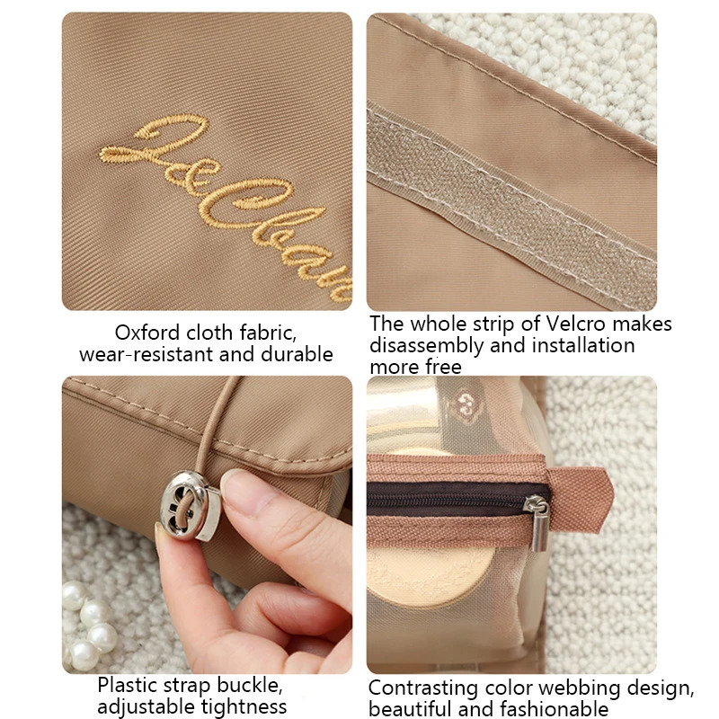 Multi functional travel makeup bag womens makeup bag bathroom organizer waterproof womens storage detachable makeup box 241031