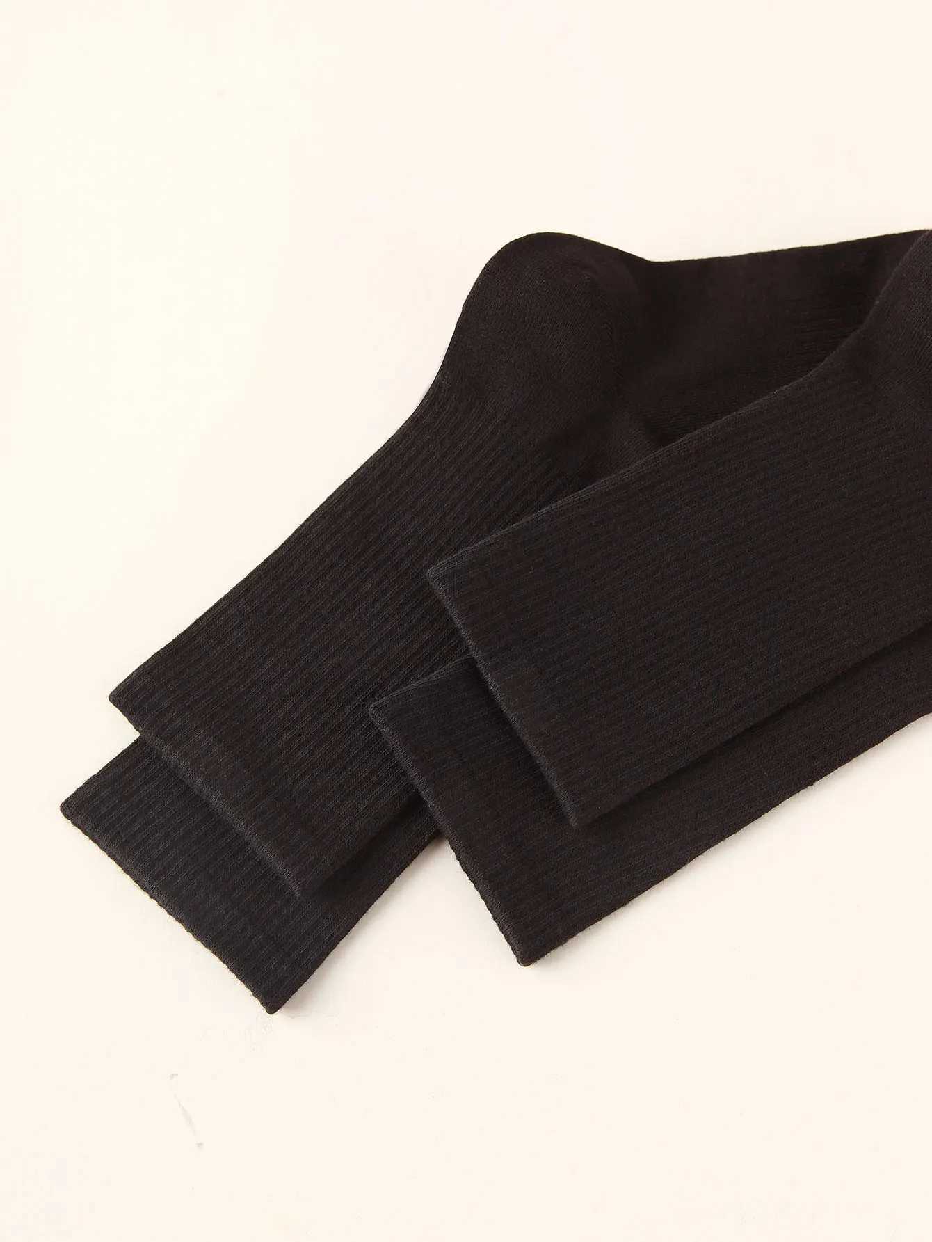 6 pairs of mens solid color mid tube mens long tube anti odor business long black all white LX241102