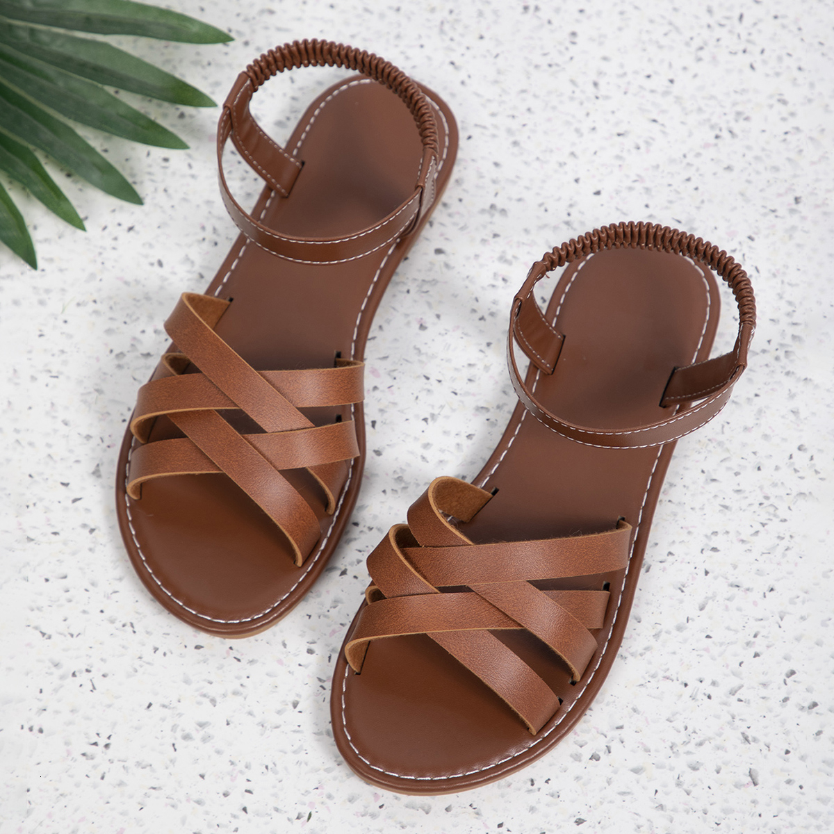 Summer Women Flat Bottom Roman Strap Designer Shoes Ladies Outdoor Beach Sandals Sandalias De Mujer 16297