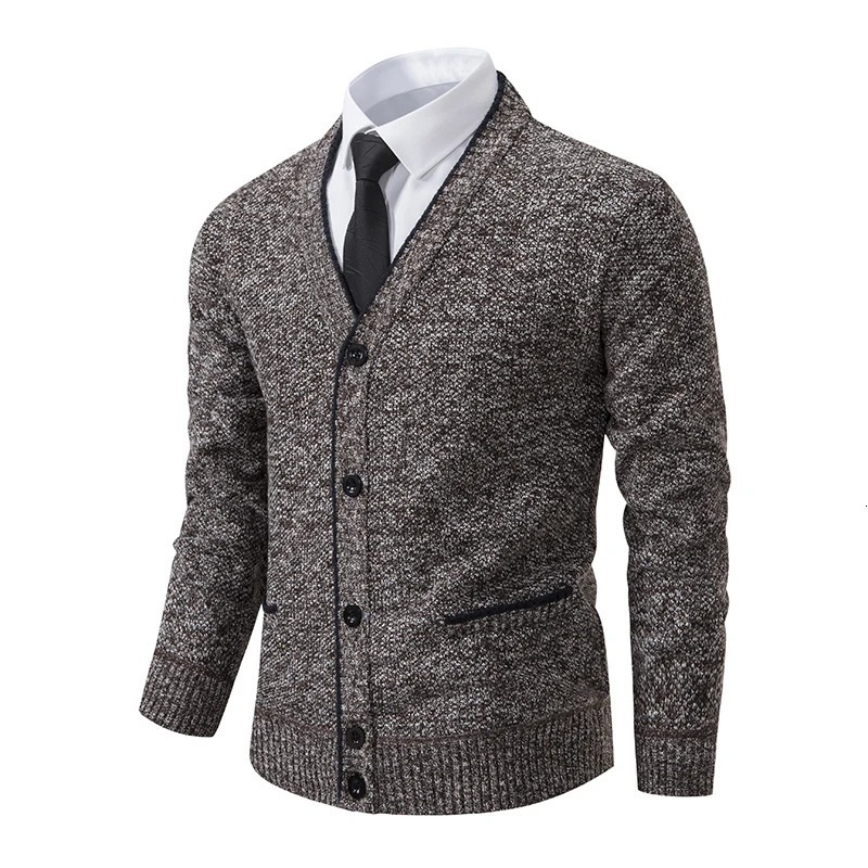 Mens knitted cardigan casual Vneck autumn and winter sweater coat 241024