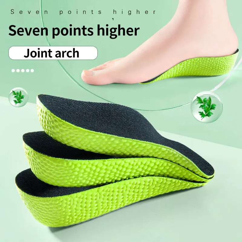 Memory 2025 Foam Height Increase Insoles for Men Women Shoes new Flat Feet Arch Support Orthopedic Insoles Sneakers Heel Lift Care Insole