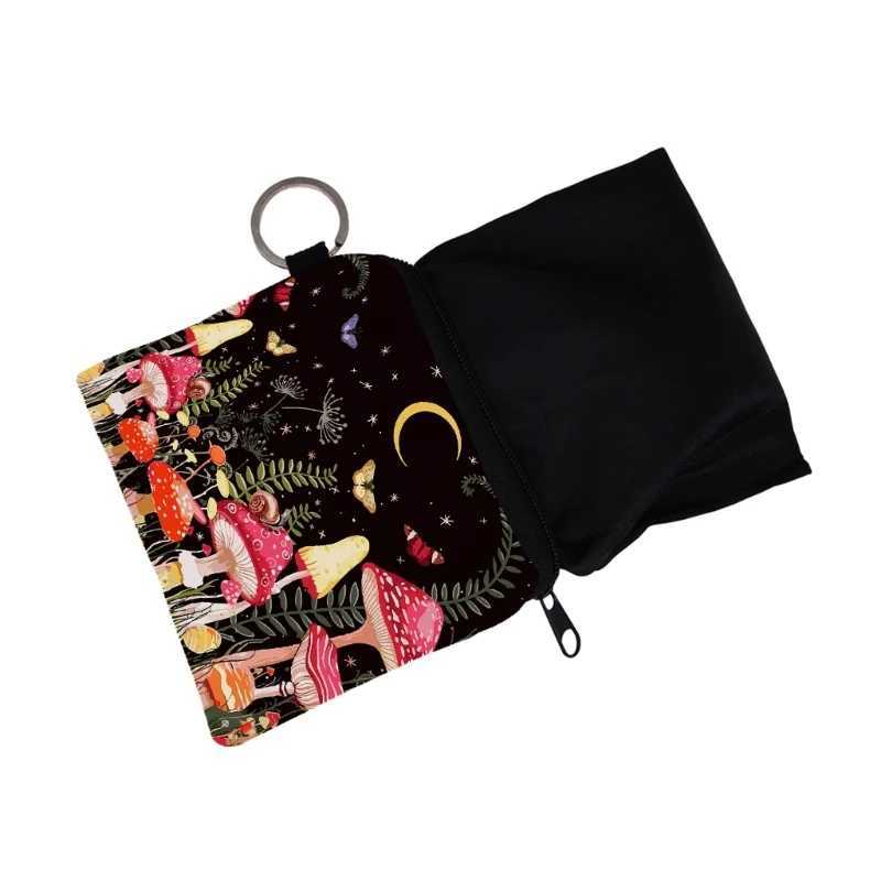 Mushroom Pattern Coin Purse Card Holder and Keychain Great for Everyday Use Travel and SportsXJ241111
