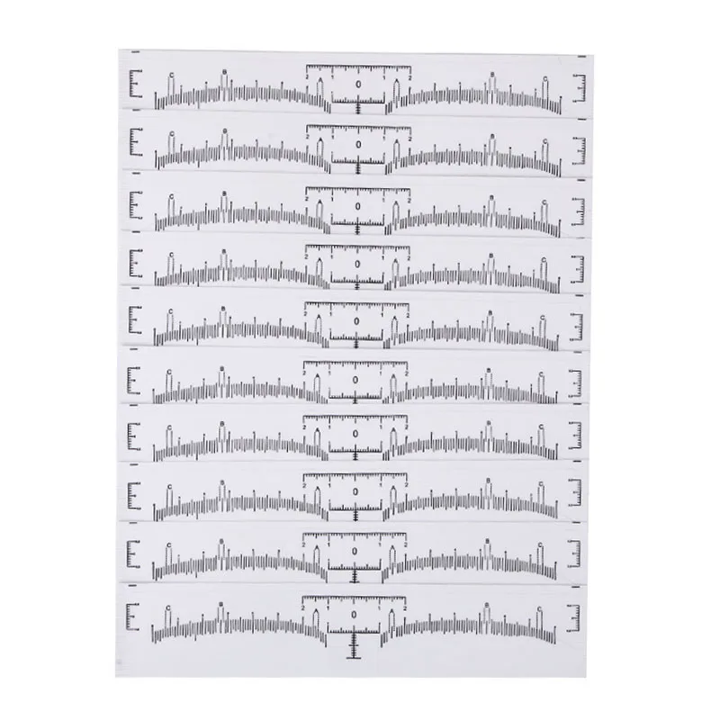 100/50/30/20/10pcs Disposable Tattoo Eyebrow Ruler Sticker Adhesive Microblading 2025 Tattoo Measurement new Tools for Permanent Makeup