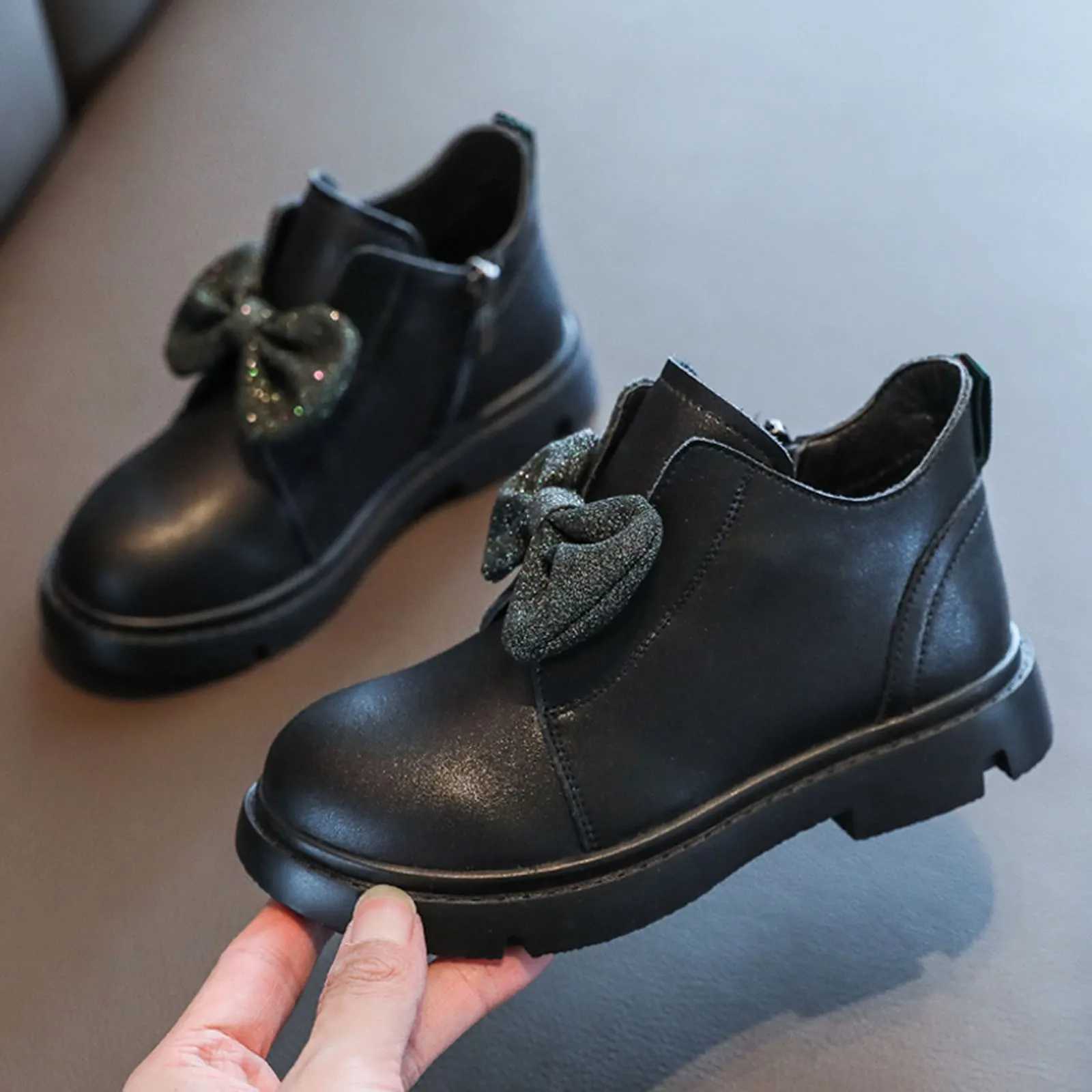 Autumn baby shoes childrens fashion princess PU leather shoes childrens shoes girls socks shoes childrens new arrival birthday gift M241102