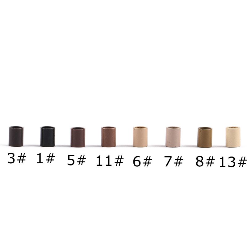 1000 3.6x2.9x4.5 straight Micro Links/Rings/Tubes/Beads Flat Edge Copper Micro Tubes For Hair Extensions 8 Colors Optional