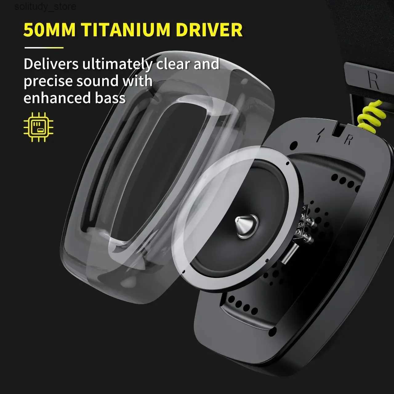 Cell Phone Earphones BINNUNE BW06 2.4G wireless gaming headset with flip ENC microphone suitable for PC and gaming console dual-mode Bluetooth earphon