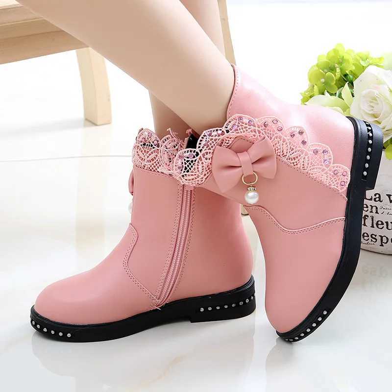 Childrens boots plush baby shoes princess shoes winter shoes girls foot boots platform boots childrens shoes rubber boots Botas M241102