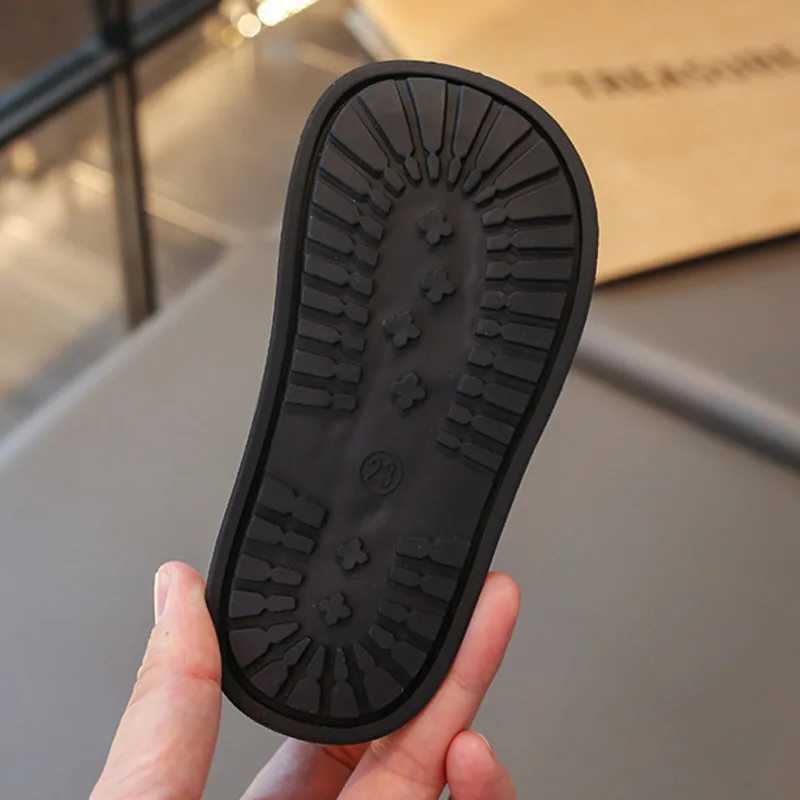 Butterfly knot childrens fashion boots winter short furry soft baby shoes princess ankle shoes PU leather warm zipper childrens shoes M241102