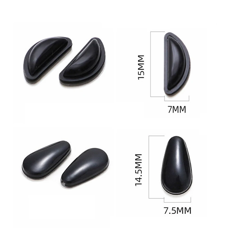New 10PCS Glasses Nose Pads Adhesive Silicone Nose Pads Non-slip White Thin Nosepads For Glasses Eyeglasses Eyewear Accessories