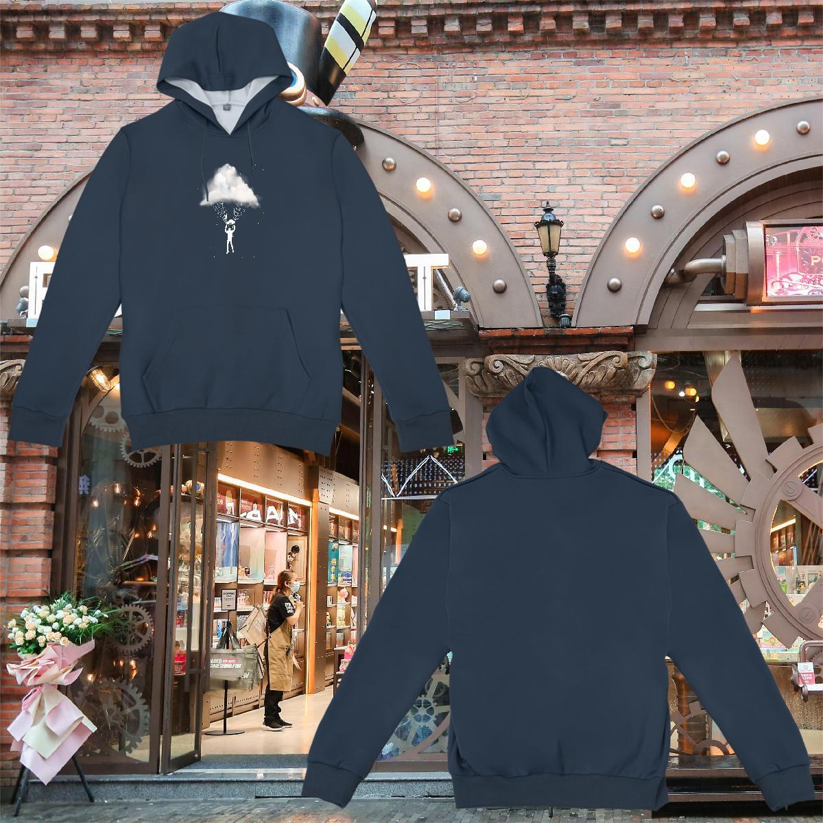 Classic Casual Hoodie Hooded Collar Long Sleeve Comfortable Men's Hooded Sweatshirt US Size Clothings Sports Casual Thick Fleece