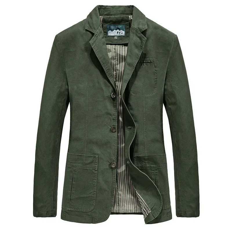 Spring and Autumn Mens Jacket High Quality Business Casual Jacket Flip Collar LTI Pocket Single Button Set Jacket Mens Clothing W241102