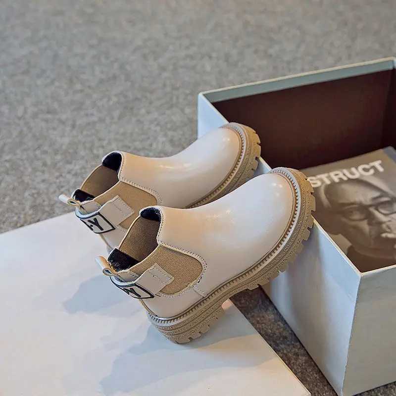 New Childrens Military Boots for Autumn Childrens Korean Short Boots British Childrens Snowshoes M241102