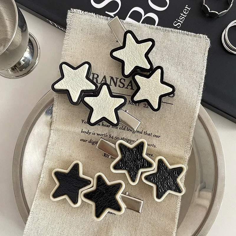 2PC Korean Cute Star new Hair Clip 2025 Claw Clamp for Women Girls Kid Children Hairpin Crab Headband Hair Gift Accessories Headwear
