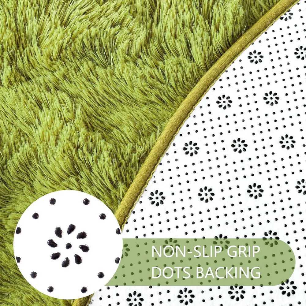 100/120CM Round Rug Small Fluffy Carpet for Bedroom Shaggy Circular Rug Cute Room Decoration for Bedroom Kids Room Nursery RoomXJ241101