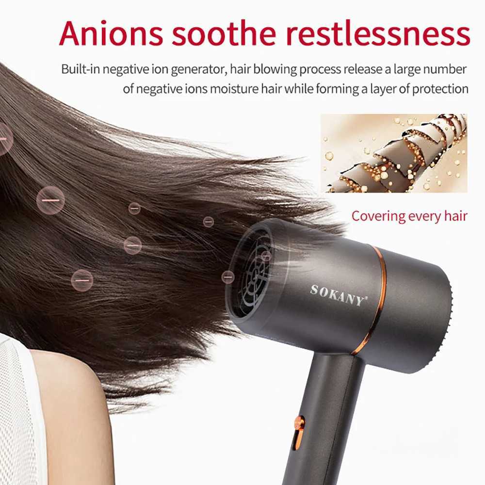 Hair Dryers 1000W Hairdryer Brush Lightweight Home Travel Hair Dryer With Diffuser Household Styler Fast Drying Travel Blow Dryer 240401
