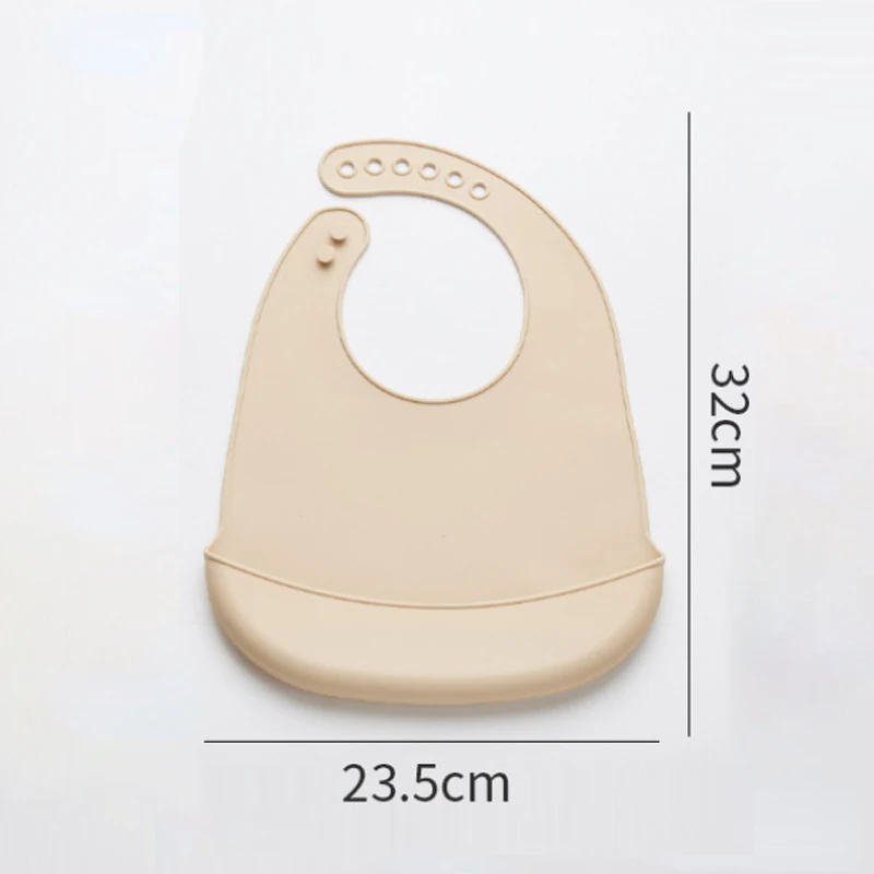 Baby Silicone Bibs Babies Waterproof Bib Solid Color 6-speed Adjustment Saliva Pocket Children's 2025 new Burp Cloths Accessories Newborn